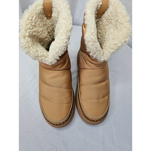 Sam Edelman OZIE SHEARLING BOOTIE BOOTS Size 6M Tan NWT - Picture 11 of 13